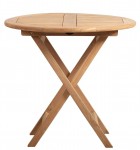 Collapsible Round Teak Table 3330 60cm 70cm 80cm