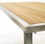 1712 Steel & Plantation Teak 160cm Table