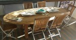 Solid Burmese Teak 260cm Oval Deck Table