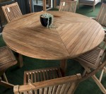 Radial Teak Round 205080 Outdoor Dining Table