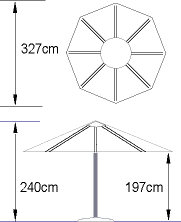 Umbrellas Palermo by Shelta - Outdoor Furniture Australia