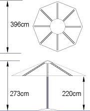 Umbrellas Seville by Shelta - Outdoor Furniture Australia